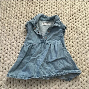 Zara Denim Jean Dress Size 9-12 months